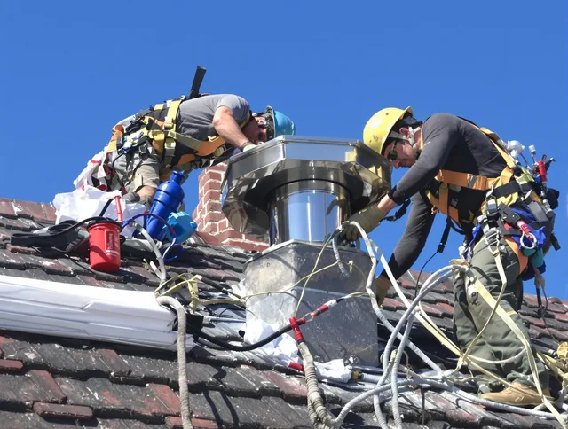 Protective chimney cap installed by Trumbull Center Chimney Sweep in Trumbull Center, CT