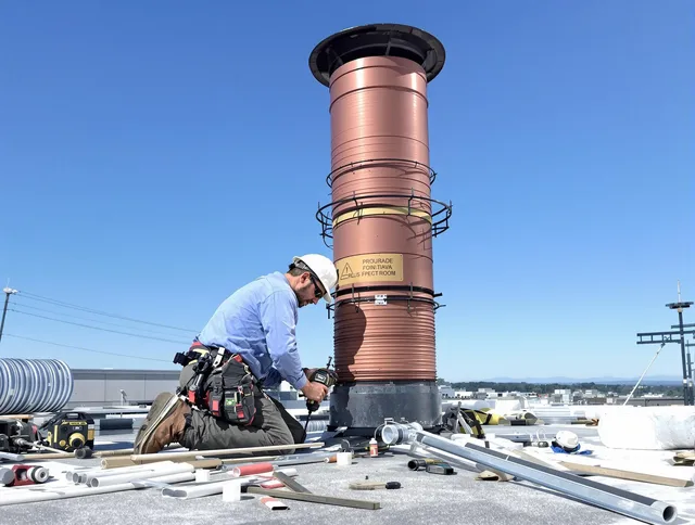Installed chimney liner by Trumbull Center Chimney Sweep in Trumbull Center, CT