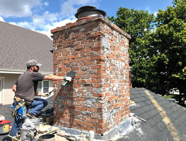 Completed chimney rebuild by Trumbull Center Chimney Sweep in Trumbull Center, CT