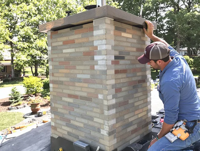 Trumbull Center Chimney Sweep completing a modern chimney remodel in Trumbull Center, CT