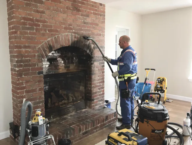 Trumbull Center Chimney Sweep expert performing detailed chimney sweep in Trumbull Center, CT