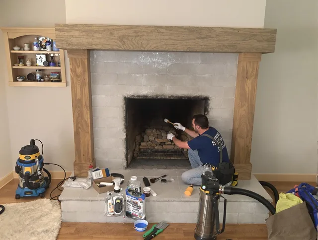Detailed creosote removal process by Trumbull Center Chimney Sweep in Trumbull Center, CT