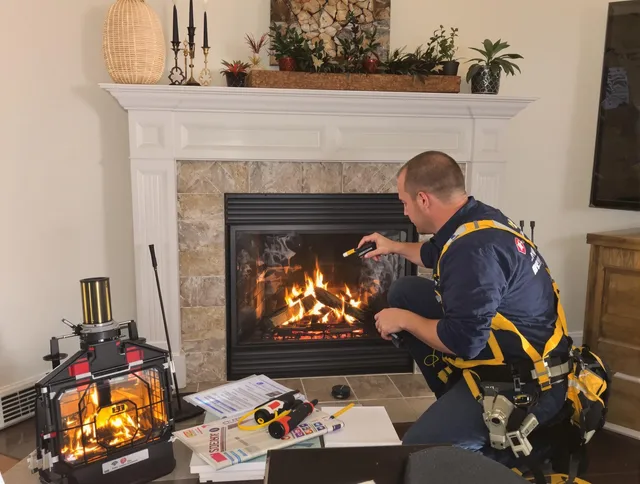 Safety-focused fireplace inspection by Trumbull Center Chimney Sweep in Trumbull Center, CT
