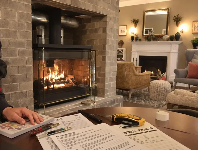Trumbull Center Chimney Sweep verifying fireplace safety measures in Trumbull Center, CT
